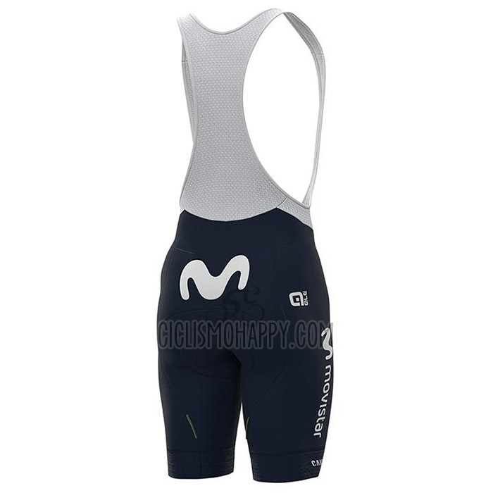 Movistar Cycling Jersey Bib Short 2021 Short Sleeve Blue
